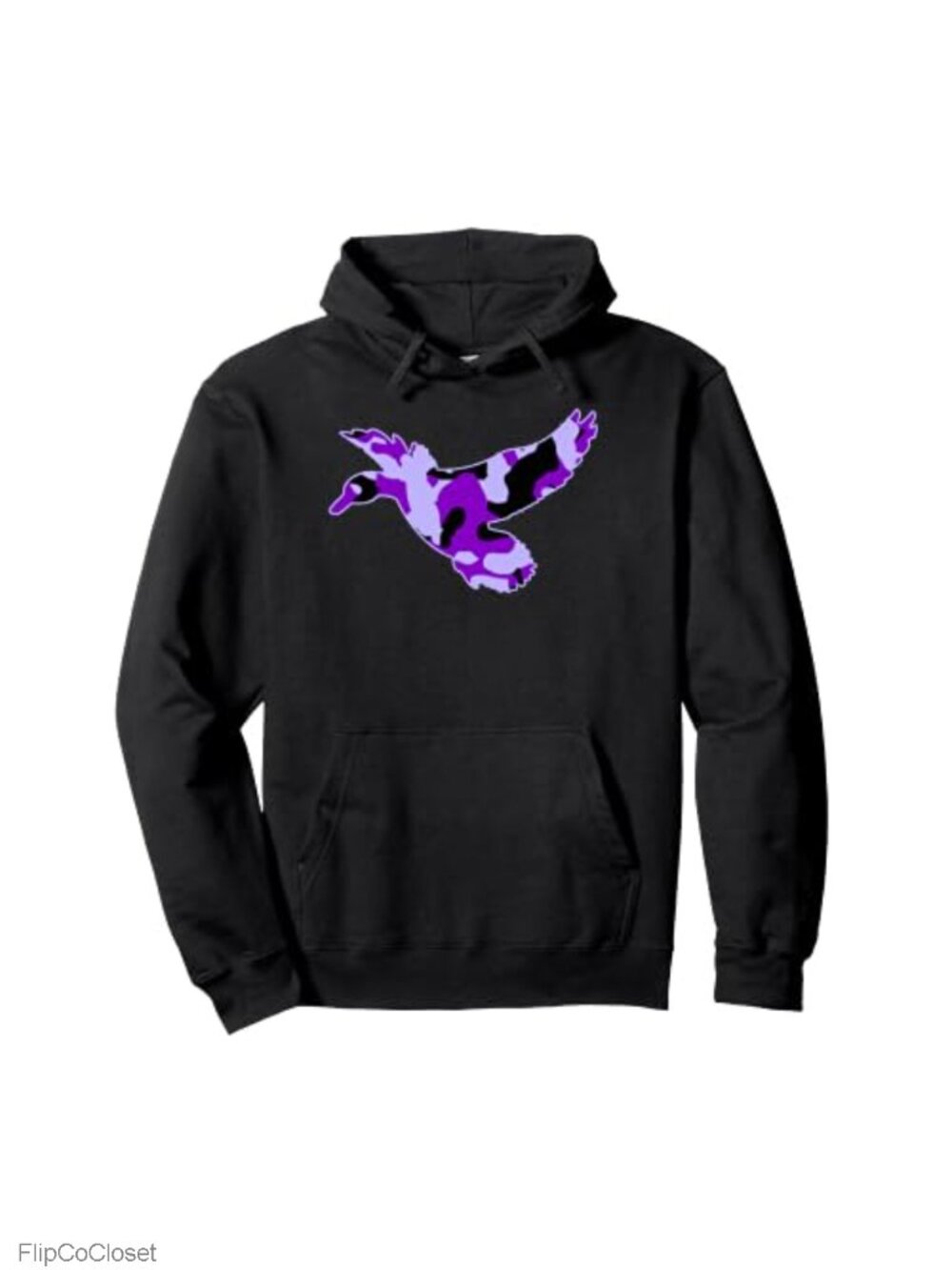Camouflage Duck Hunting Pullover Hoodie Classic Fit Twill-Taped Neck
